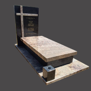 E13 – Zim black and brown granite Memorial
