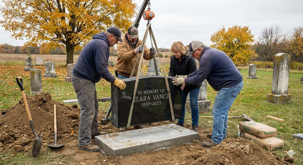 Read more about the article From Factory to Forever: Understanding the Tombstone Installation Process
